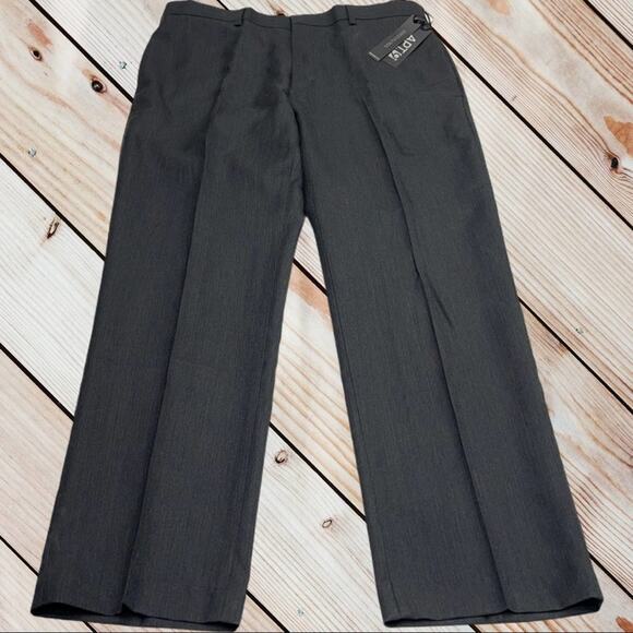 APT. 9 Mens 33 x 30 Gray Herringbone Dress Pant - Picture 1 of 4